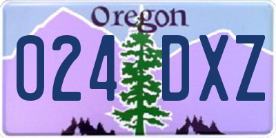 OR license plate 024DXZ