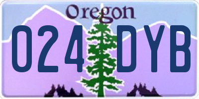 OR license plate 024DYB