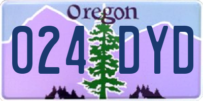 OR license plate 024DYD