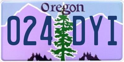 OR license plate 024DYI