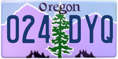 OR license plate 024DYQ
