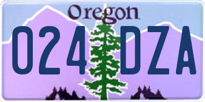 OR license plate 024DZA