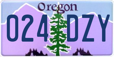 OR license plate 024DZY