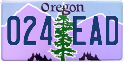 OR license plate 024EAD