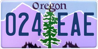 OR license plate 024EAE