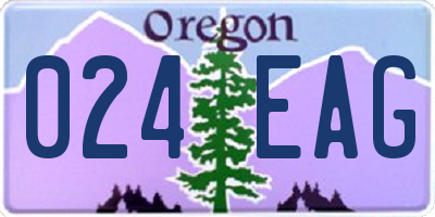 OR license plate 024EAG