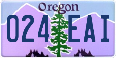 OR license plate 024EAI