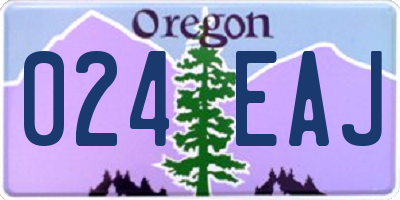 OR license plate 024EAJ