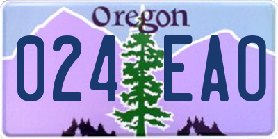 OR license plate 024EAO