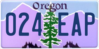 OR license plate 024EAP