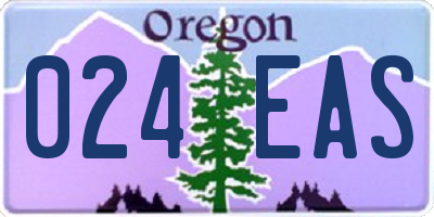 OR license plate 024EAS