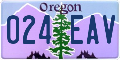 OR license plate 024EAV