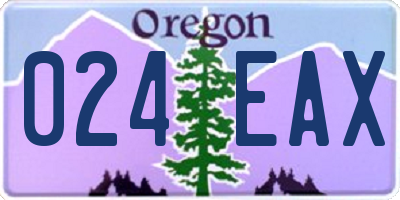 OR license plate 024EAX