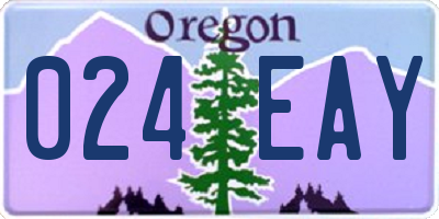 OR license plate 024EAY
