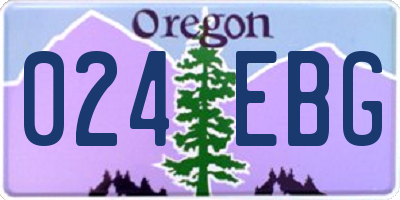 OR license plate 024EBG