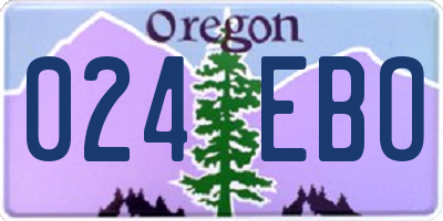 OR license plate 024EBO