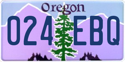 OR license plate 024EBQ
