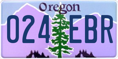 OR license plate 024EBR