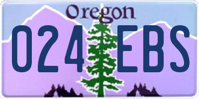 OR license plate 024EBS