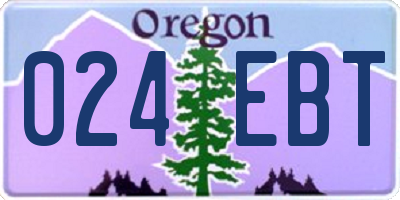 OR license plate 024EBT