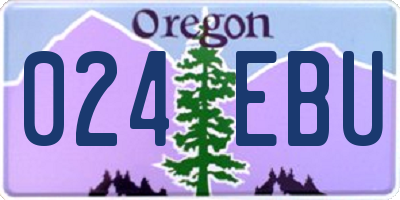 OR license plate 024EBU