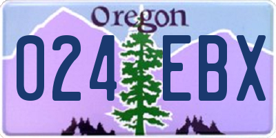 OR license plate 024EBX