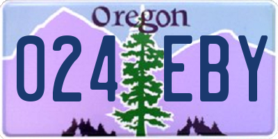 OR license plate 024EBY