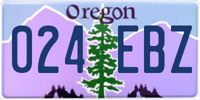 OR license plate 024EBZ
