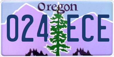 OR license plate 024ECE