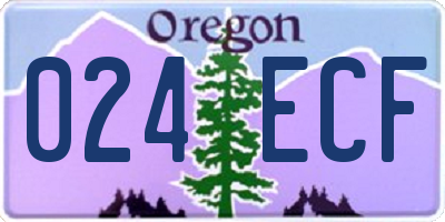 OR license plate 024ECF