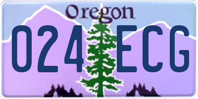 OR license plate 024ECG