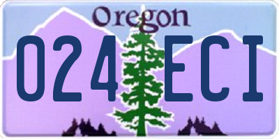 OR license plate 024ECI