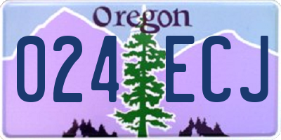 OR license plate 024ECJ