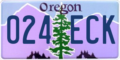 OR license plate 024ECK