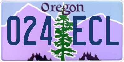 OR license plate 024ECL