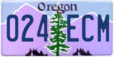 OR license plate 024ECM