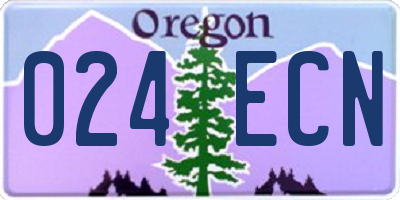 OR license plate 024ECN