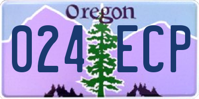 OR license plate 024ECP