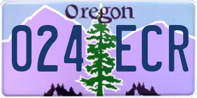 OR license plate 024ECR