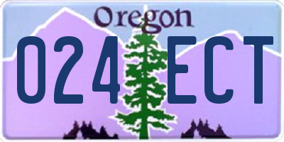 OR license plate 024ECT