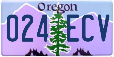 OR license plate 024ECV