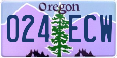 OR license plate 024ECW