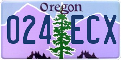 OR license plate 024ECX