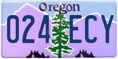 OR license plate 024ECY