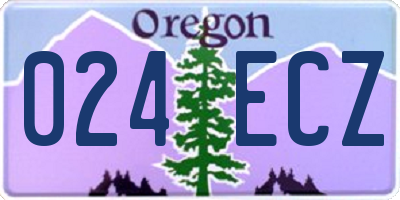 OR license plate 024ECZ
