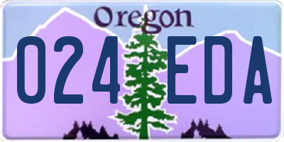 OR license plate 024EDA