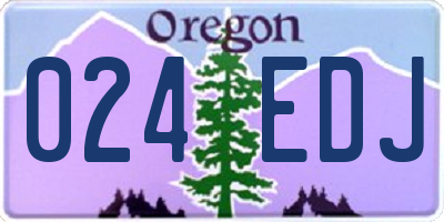 OR license plate 024EDJ