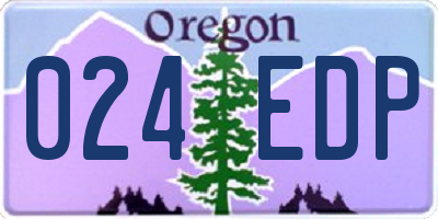 OR license plate 024EDP