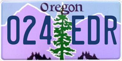 OR license plate 024EDR