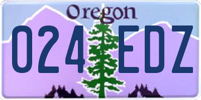 OR license plate 024EDZ